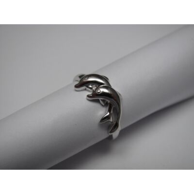 Ezüst delfines gyűrű