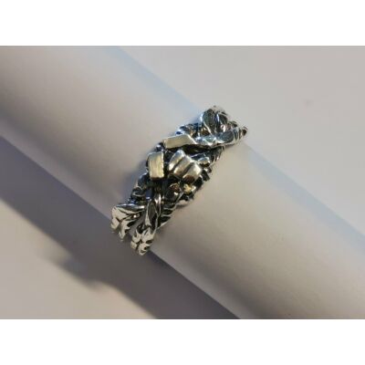 Ezüst antikolt kohász gyűrű