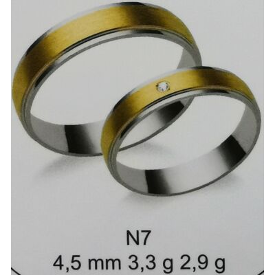 Sárga-fehér arany  karikagyűrűk
