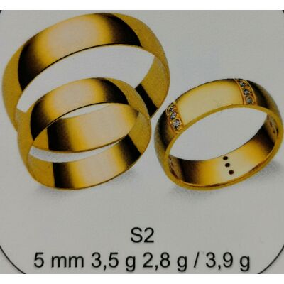 Sárga arany  karikagyűrűk