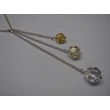 Ezüst gyöngyanker lánc swarovski kristályokkal