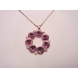 Ezüst nyaklánc színes swarovski köves medállal
