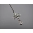 Ezüst rózsafüzér fekete swarovski kristályokkal
