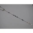Ezüst rózsafüzér fekete swarovski kristályokkal