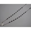 Ezüst rózsafüzér lila swarovski kristályokkal