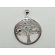 Ezüst swarovski köves életfa medál