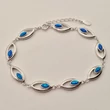 Ezüst opál köves karkötő