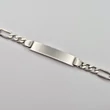 Ezüst férfi lapbetétes karkötő