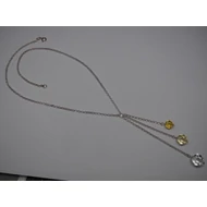 Ezüst gyöngyanker lánc swarovski kristályokkal