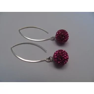 Ezüst swarovski köves fülbevaló