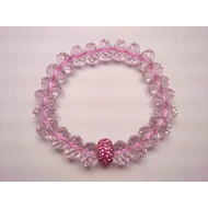 Swarovski kristály karkötő - rózsaszín