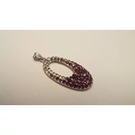 Ezüst Swarovski köves medál