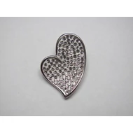Ezüst szív medál swarovski kristályokkal