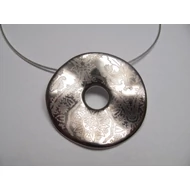 ZEMA Kézzel készített finomporcelán medál ezüst nyaklánccal