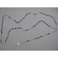 Ezüst rózsafüzér swarovski gyöngyökkel