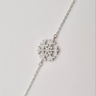 Ezüst cirkónia köves hópelyhes karkötő