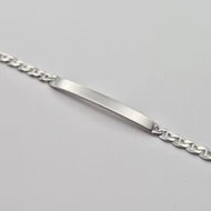 Ezüst férfi lapbetétes karkötő