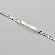 Ezüst férfi lapbetétes karkötő