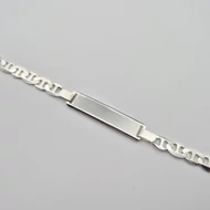 Ezüst férfi lapbetétes karkötő