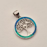 Ezüst opál köves életfa medál