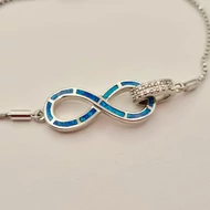 Ezüst opál köves karkötő