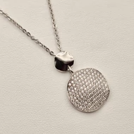 Ezüst cirkónia köves nyaklánc