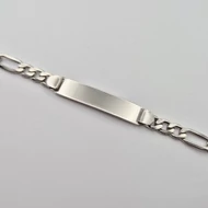 Ezüst férfi lapbetétes karkötő