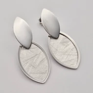 Ezüst modern fülbevaló