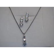 Swarovski köves fehérarany szett
