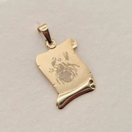 Sárga arany horoszkópos rák medál