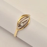 Sárga-fehér arany cirkónia köves gyűrű