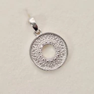 Fehér arany cirkónia köves medál