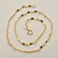 Sárga arany vésett bokalánc