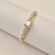 Sárga arany cirkónia köves gyűrű