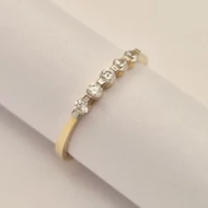 Sárga arany cirkónia köves gyűrű