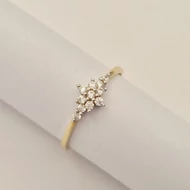 Sárga-fehér arany cirkónia köves gyűrű