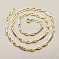 Sárga és fehér arany nyaklánc