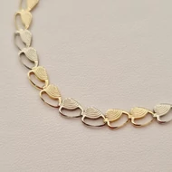 Sárga és fehér arany karkötő