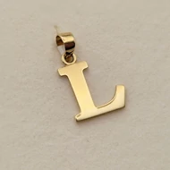 Sárga arany "L" betű medál