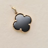 Sárga arany medál ónix kővel