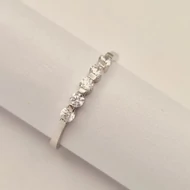 Fehér arany cirkónia köves gyűrű