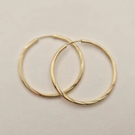 Sárga arany vésett karika fülbevaló