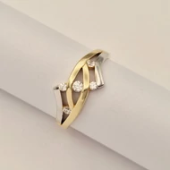 Sárga-fehér arany cirkónia köves gyűrű