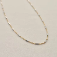 Sárga és fehér arany nyaklánc