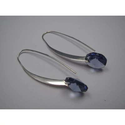 Ezüst swarovski fülbevaló