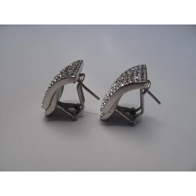 Ezüst swarovski köves fülbevaló