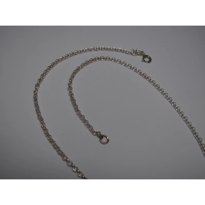 Ezüst gyöngyanker lánc swarovski kristályokkal