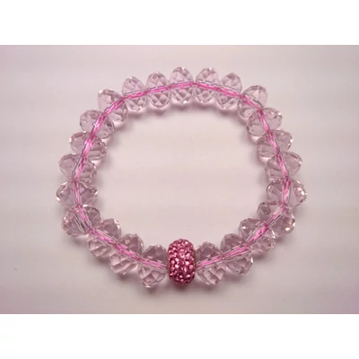 Swarovski kristály karkötő - rózsaszín