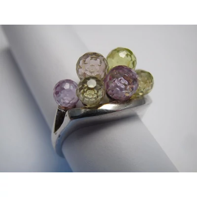 Ezüst swarovski köves gyűrű