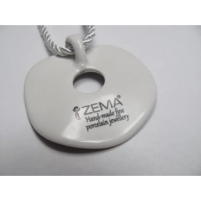 ZEMA Kézzel készített finomporcelán medál ezüst nyaklánccal